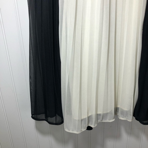 Pleated chiffon retro style cocktail dress M 10​ - Picture 6 of 8